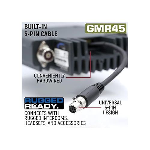  Rugged Radios GMRS 45 Watt Long Range Two Way Mobile Radio Kit for Overlanding Off Road Farming