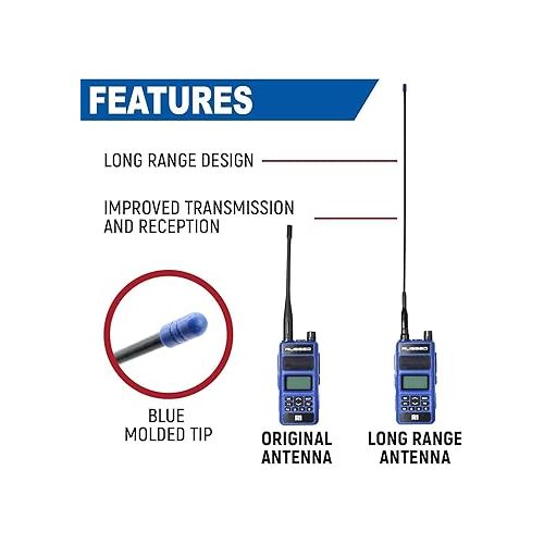  Rugged Radios Long Range Antenna for R1 / RDH-X / ABH7 Handheld Radio SMA-M