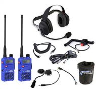 Rugged Radios IMSA-5R-H43 IMSA Racing System - Includes 2 RH5R Radios, H43 Headset, Helmet Kit with Speakers, Cables & Radio Bag