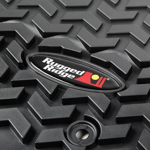  Rugged Ridge All-Terrain 82902.06 Black Front Row Floor Liner For Select Ford F-250 and F-350 Models