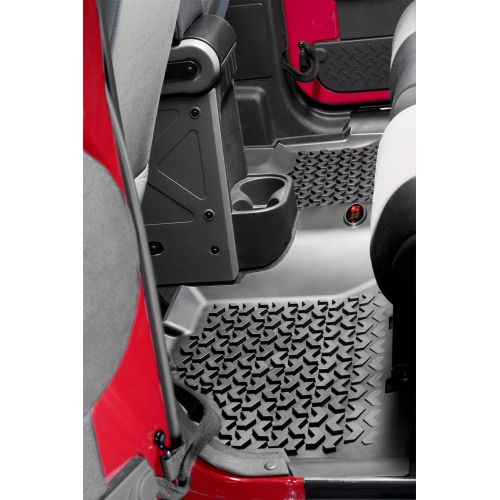  Rugged Ridge All-Terrain 12987.01 Black Front and Rear Floor Liner Kit For 2007-2018 Jeep Wrangler JKU Models