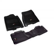 Rugged Ridge All-Terrain Black Front and Rear Floor Liner Kit For Select Chevrolet Avalanche, Silverado, Suburban, Tahoe, GMC Sierra and Yukon Models