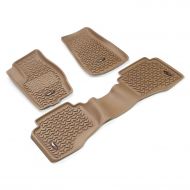 Rugged Ridge All-Terrain 13987.33 Tan Front and Rear Floor Liner Kit For Select Jeep Commander and Grand Cherokee Models