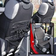 Rugged Ridge 13235.20 Black Neoprene Front Seat Protector Vest for 2007-2018 Jeep Wrangler JK and JL Models - Pair