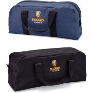 Rugged Tools Tool Bag Combo - Includes 1 Small & 1 Medium Toolbag - Organizer Tote Bags for Electrician, Plumbing, Gardening, HVAC & More