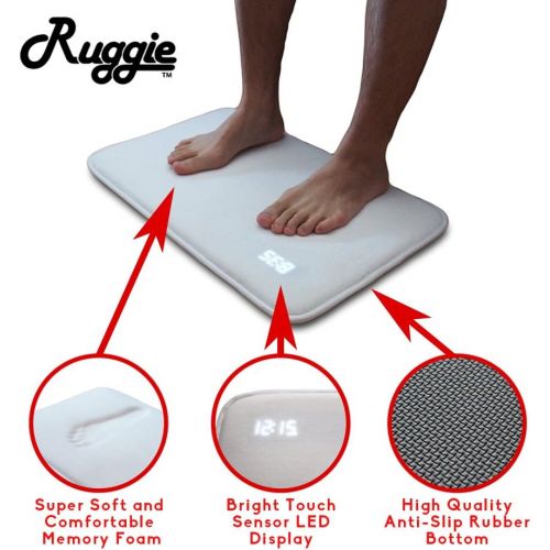  Ruggie Alarm Clock - The Original Rug Carpet Alarm Clock - Digital Display, Battery Operated, Nature Sounds - Advance Design for Modern Home, Kids, Teens, Girls, Guys and Heavy Sle