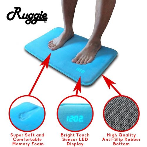  Ruggie Alarm Clock - The Original Rug Carpet Alarm Clock - Digital Display, Battery Operated, Nature Sounds - Advance Design for Modern Home, Kids, Teens, Girls, Guys and Heavy Sle