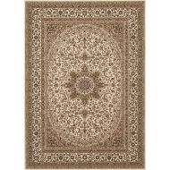 Rugshop Traditional Oriental Cream Medallion Design 33 X 5 Area Rug