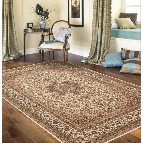  Rugshop Traditional Oriental Cream Medallion Design 33 X 5 Area Rug