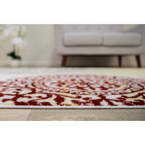  Rugshop Contemporary Modern Floral Indoor Soft Area Rug, 2 x 3, Cream