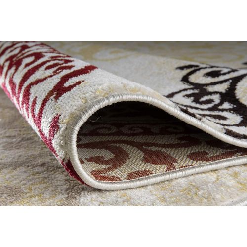  Rugshop Contemporary Modern Floral Indoor Soft Area Rug, 2 x 3, Cream