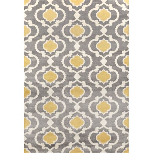  Rugshop Moroccan Trellis Contemporary Gray/Yellow 710 x 102 Indoor Area Rug