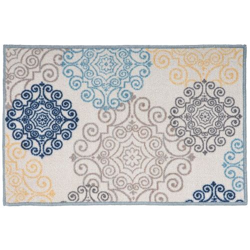  Rugshop Modern Floral Swirl Design Non-Slip (Non-Skid) Area Rug 20 X 30 Cream