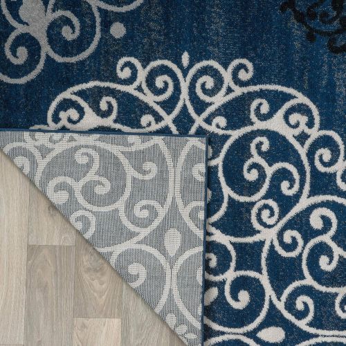  Rugshop Contemporary Modern Floral Indoor Soft Area Rug 53 x 73 Gray