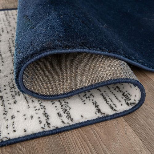  Rugshop Contemporary Modern Boxes Area Rug 5 3 X 7 3 BlueGray