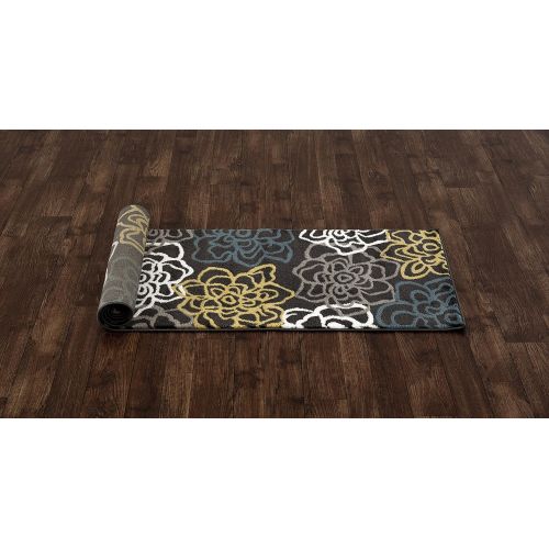  Rugshop Contemporary Modern Floral Flowers Area Rug, 5 3 x 7 3, Gray