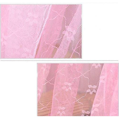  [아마존베스트]RuiHome Princess Dome Baby Mosquito Net Nursery Crib Bed Pink Canopy Mesh Insect Netting Without Stand