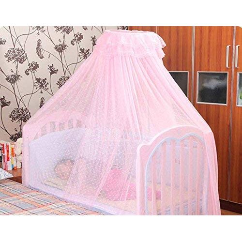  [아마존베스트]RuiHome Princess Dome Baby Mosquito Net Nursery Crib Bed Pink Canopy Mesh Insect Netting Without Stand