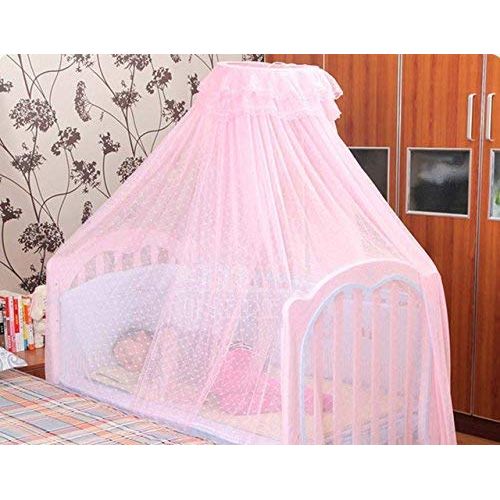  RuiHome Baby Mosquito Net Nursery Crib Bed Hanging Dome Canopy Mesh Insect Netting with Stand, White