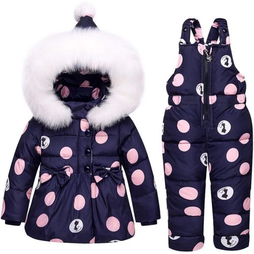  Ruibide Infant Baby Two-Piece Snowsuit Jacket Set Jumpsuit