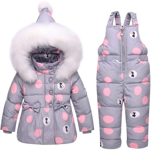  Ruibide Infant Baby Two-Piece Snowsuit Jacket Set Jumpsuit