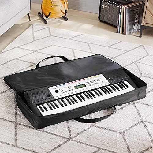  Ruibo 61 Key Keyboard Gig Bag Case,Portable Durable Keyboard Piano Waterproof 600D Oxford Cloth with 10mm Cotton Padded Case Gig Bag 40x16x6 / Black+Red