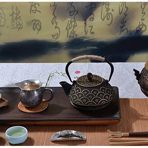  Ruika RUIKA Japanese tetsubin Cast Iron Teapot Gold Fish scales Kettle 800ml 27 Ounce