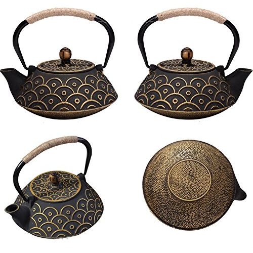  Ruika RUIKA Japanese tetsubin Cast Iron Teapot Gold Fish scales Kettle 800ml 27 Ounce