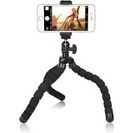 Phone Mini Tripod, Ruittos Premium Flexible Mobile Phone Tripod Stand Compatible with iPhone Samsung Go Pro, Small Digital Camera, Black