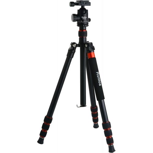  Camera Tripod, DSLR Travel Tripod Monopod 64inch Tall, Ruittos Lightweight Aluminum Alloy Complete Tripod with Ball Head, Compatible for Canon, Nikon, Sony, Samsung, Olympus&Panaso