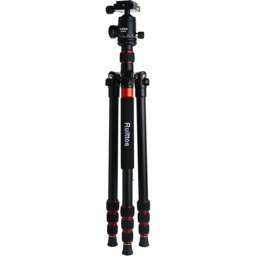  Camera Tripod, DSLR Travel Tripod Monopod 64inch Tall, Ruittos Lightweight Aluminum Alloy Complete Tripod with Ball Head, Compatible for Canon, Nikon, Sony, Samsung, Olympus&Panaso