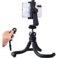 [아마존베스트]Ruittos Phone Tripod, Cell Phone Flexible Tripod Octopus with Bluetooth Camera Remote, Mobile Tripod Mount Adapter, Compatible with iPhone 11 Xs Samsung Andriod Live Streaming Vlog