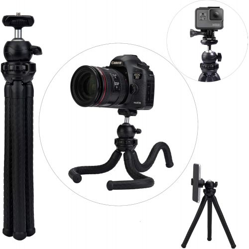  [아마존베스트]Ruittos Phone Tripod, Cell Phone Flexible Tripod Octopus with Bluetooth Camera Remote, Mobile Tripod Mount Adapter, Compatible with iPhone 11 Xs Samsung Andriod Live Streaming Vlog