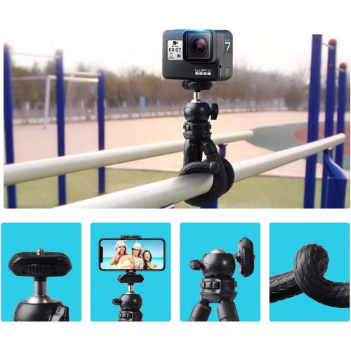  [아마존베스트]Ruittos Phone Tripod, Cell Phone Flexible Tripod Octopus with Bluetooth Camera Remote, Mobile Tripod Mount Adapter, Compatible with iPhone 11 Xs Samsung Andriod Live Streaming Vlog