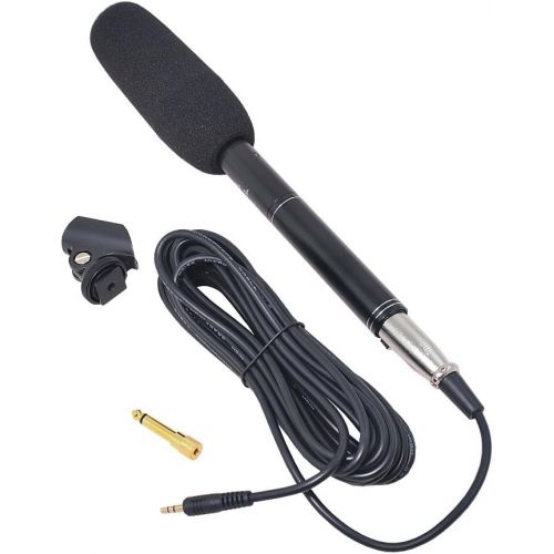  [아마존베스트]Bestshoot Condenser Interview Microphone Photography Shotgun Mic for Video Camcorders DSLR DV Camcorder 11 inches/27cm Camera Microphone with Metal Holder, Anti-Wind Foam Cap XLR C