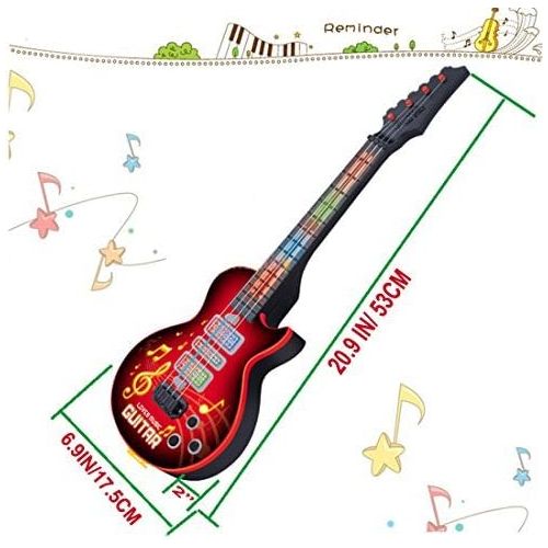  [아마존베스트]RuiyiF Kids Guitar, Beginner Electric Toy Guitar for Boys Girls Toddlers 21 Inch (Red)