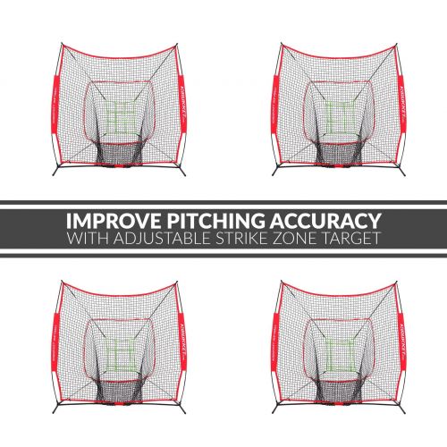  Rukket Sports Rukket 7x7 Sock It! Baseball and Softball Practice Net with Adjustable Target