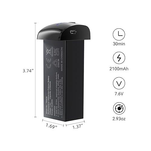  Ruko F11MINI Replacement Intelligent Flight Battery- 7.6V 2100mAh Lithium Ion Battery with a Charging Cable?