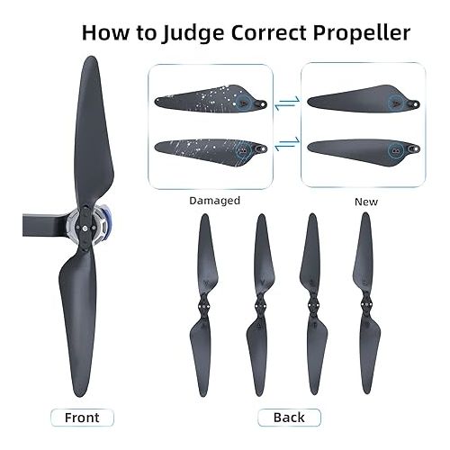  Ruko F11/F11PRO/F11GIM/F11GIM2 Drone Replacement Foldable Propeller Blades (4PCS) - Essential Drone Accessories and Spare Parts