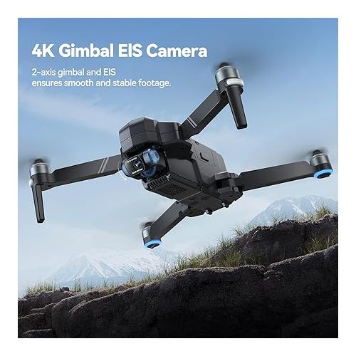 Ruko F11GIM2 Drones with Camera for Adults 4K, 64Mins Flight Time, Gimbal & EIS 4K Camera, 9842ft Digital video Transmission, GPS Auto-return Professional Quadcopter, Level 6 Wind Resistance