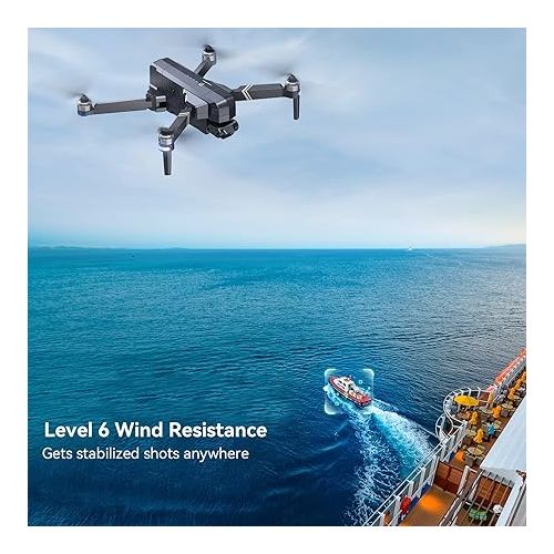  Ruko F11GIM2 Drones with Gimbal+EIS 4K Camera for Adults, 96 Min Long Flight Time 9800ft Long Range FPV, Auto Return Home with GPS, Foldable Quadcopter with Landing Pad, FAA Remote ID Compliant