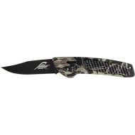 RUKO 3-Inch Blade Folding Knife with Plain Edge Shark Lever Action Camouflage Handle