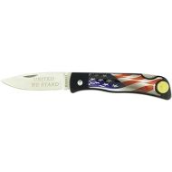 RUKO RUK0130USA Wild for Game Folding Knife with USA Flag Image Handle & Species Engraved on Blade, 6