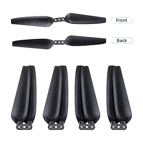  Ruko U11/U11S Original Replacement Propeller, Blades for U11/U11S, Durable Material Easy Install, Spare Part Replacement and Foldbale Propellers, Provide Safe Flight, 4PCS(Black)