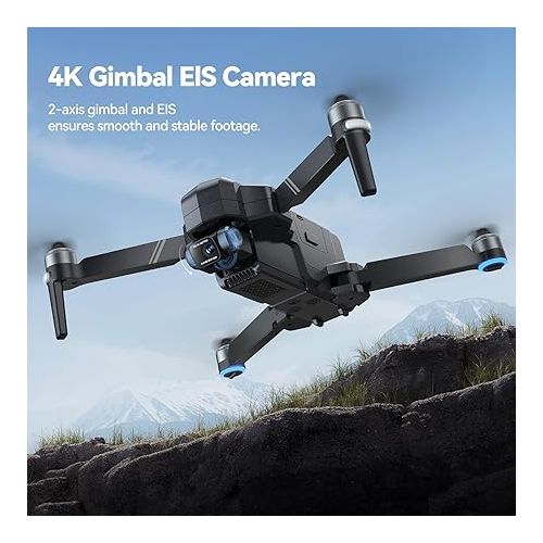  Ruko F11GIM2 Drones with Camera for Adults 4K, 64Mins Flight Time, Gimbal & EIS 4K Camera, 9842ft Digital video Transmission, GPS Auto-return Professional Quadcopter, Level 6 Wind Resistance