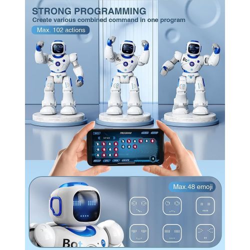  Ruko Smart Robots for Kids, Large Programmable Interactive RC Robot with Voice Control, APP Contol, Present for 4 5 6 7 8 9 Years Old Kids Boys and Girls