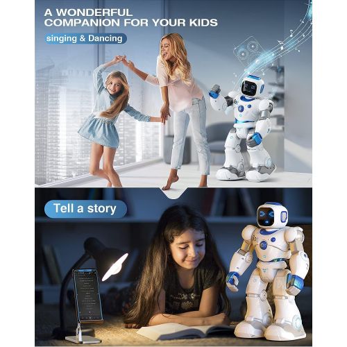  Ruko Smart Robots for Kids, Large Programmable Interactive RC Robot with Voice Control, APP Contol, Present for 4 5 6 7 8 9 Years Old Kids Boys and Girls