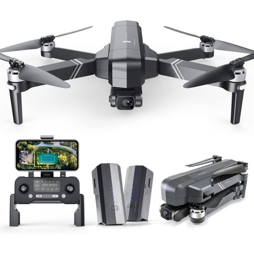  Ruko F11GIM Drones with Camera for Adults, 2-Axis Gimbal 4K EIS Camera, 2 Batteries 56Mins Flight Time,Brushless Motor, 5GHz FPV Transmission, GPS Auto Return Home, 5times Zoom No