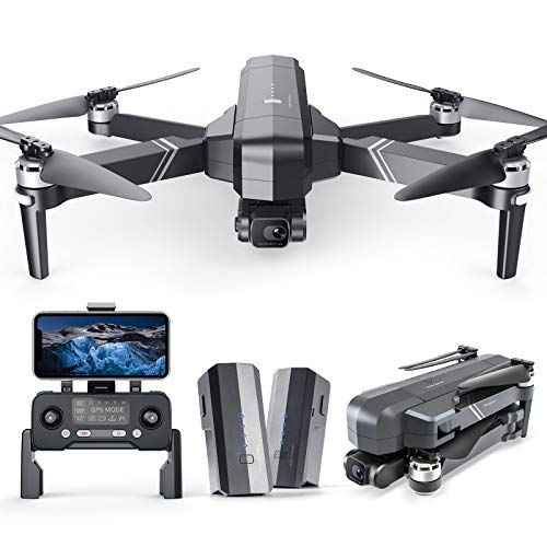  Ruko F11GIM Drones with Camera for Adults, 2-Axis Gimbal 4K EIS Camera, 2 Batteries 56Mins Flight Time,Brushless Motor, 5GHz FPV Transmission, GPS Auto Return Home, 5times Zoom No