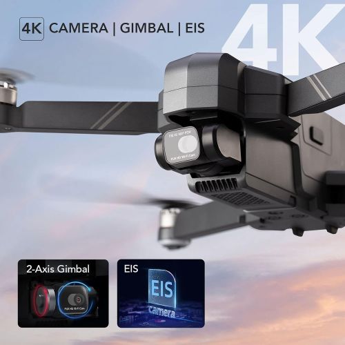  Ruko F11GIM Drones with Camera for Adults, 2-Axis Gimbal 4K EIS Camera, 2 Batteries 56Mins Flight Time,Brushless Motor, 5GHz FPV Transmission, GPS Auto Return Home, 5times Zoom No